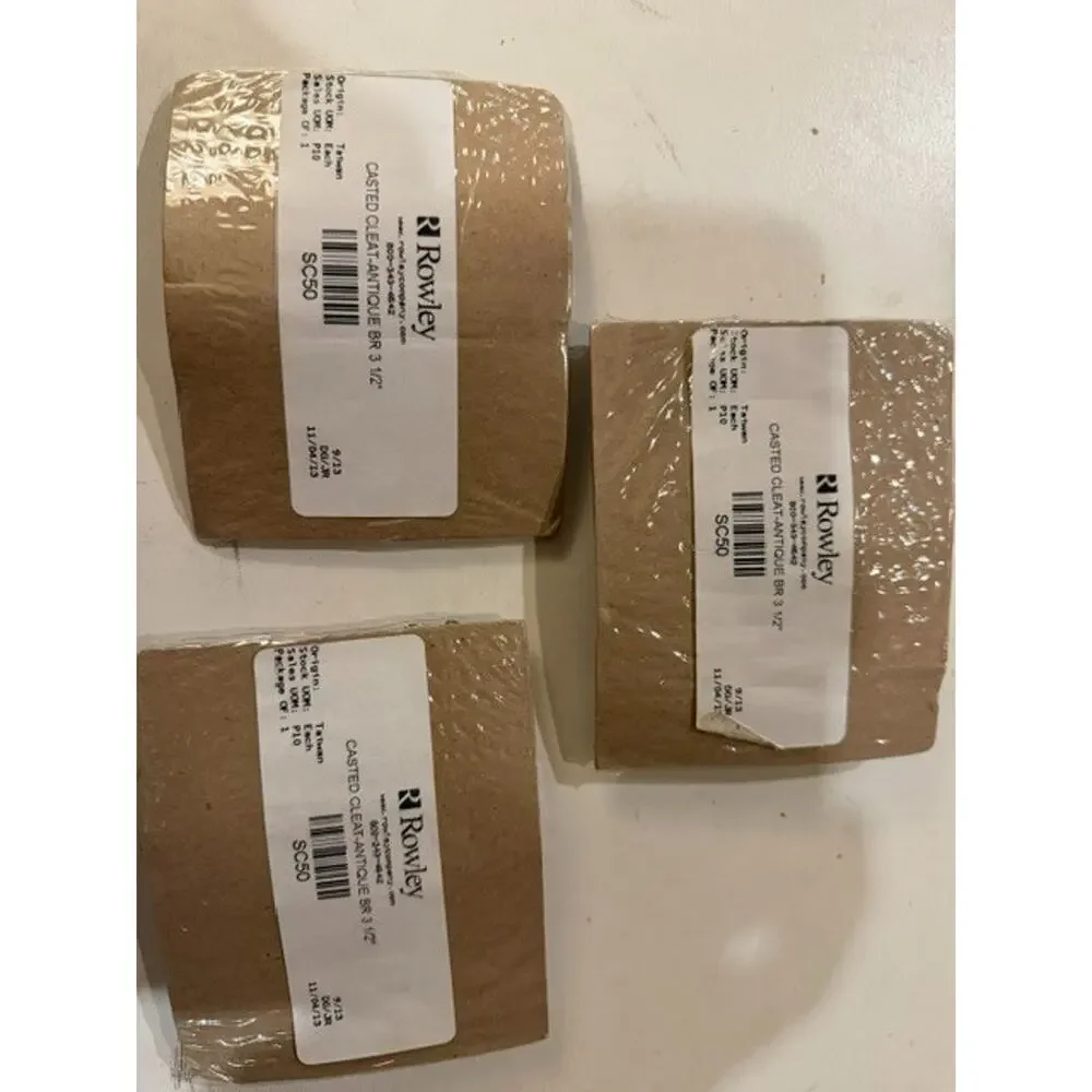 3 Packages (28) Rowley Casted Cleat Antique BR 3 1/2